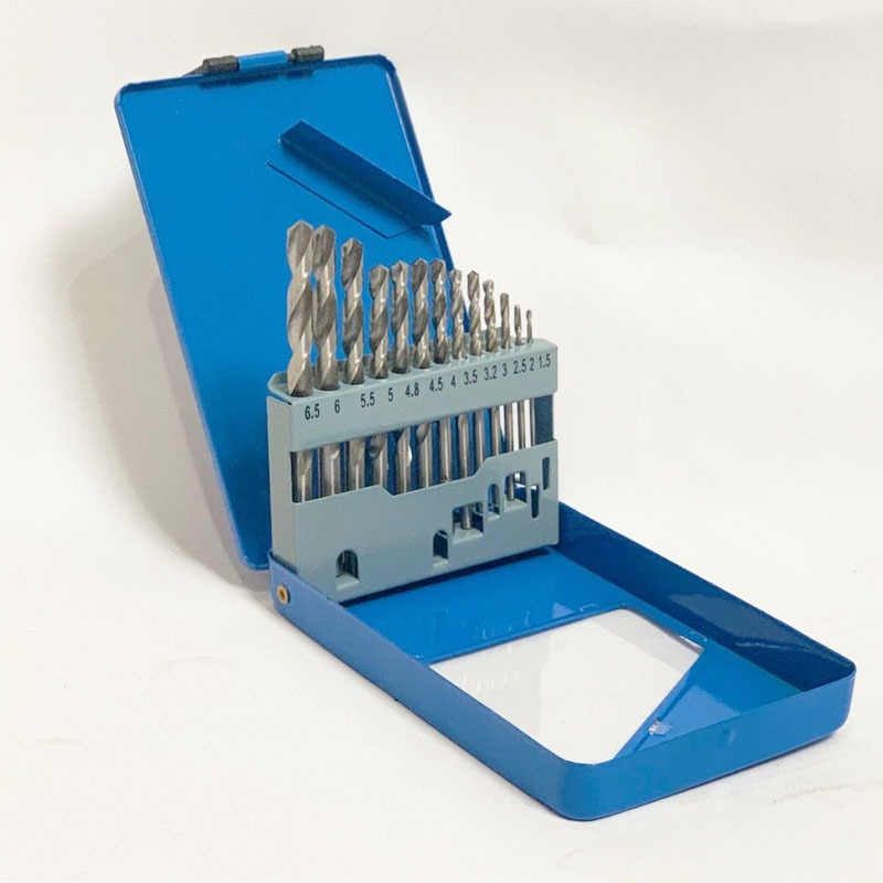 (isi 13pcs) MATA BOR BESI HSS SET 13 PCS BENZ (UKURAN 1mm - 6.5mm) / MATA BOR SET