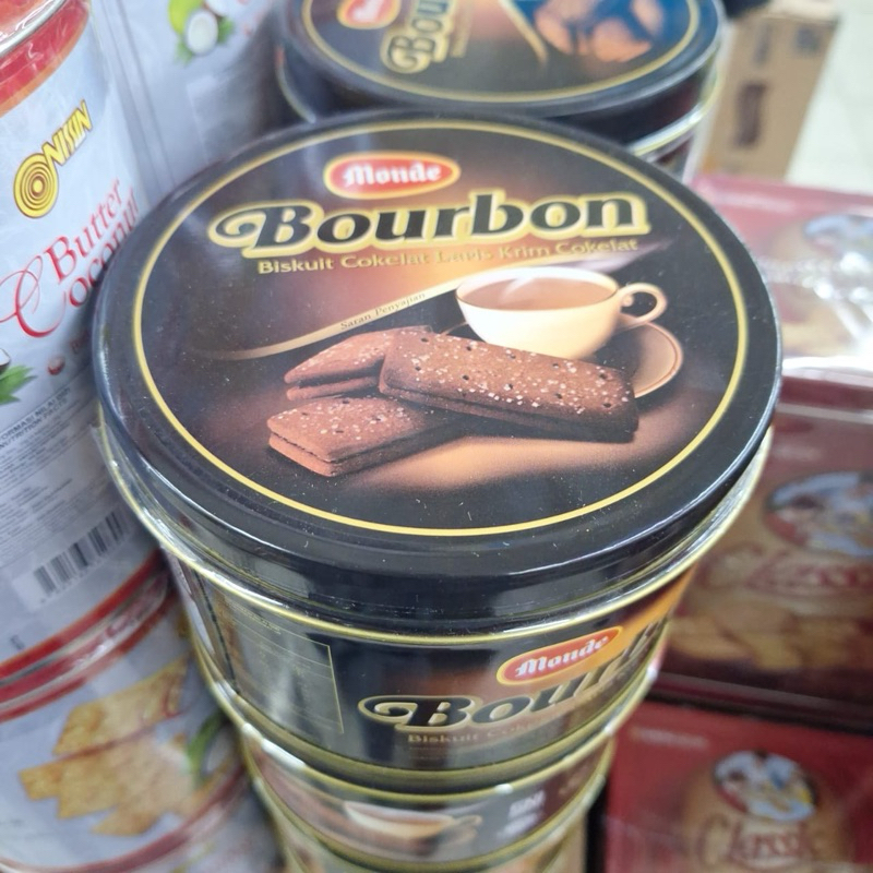 

Monde bourbon biskuit chocolate 500gr kaleng