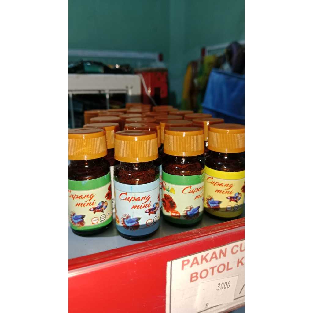 Pakan ikan cupang mini botolan pakan ikan hias  makanan ikan cupang botol mini pelet ikan cupang