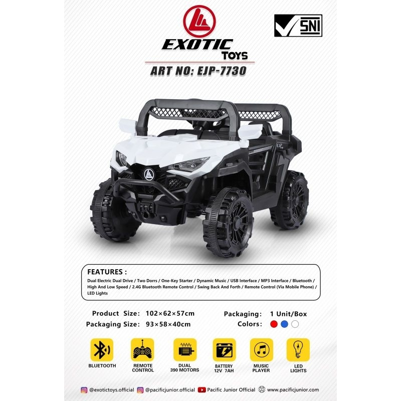 Mobil Aki Anak Exotic Toys EJP-7730 Ghost Remote Control