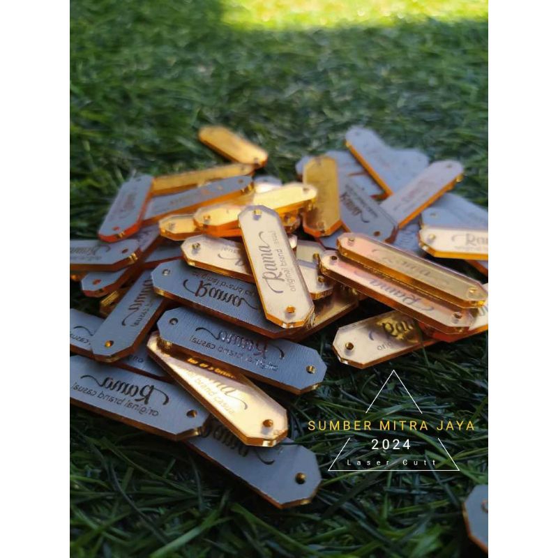 Label Hijab Akrilik/Label Tag Akrilik/Label Akrilik Custom