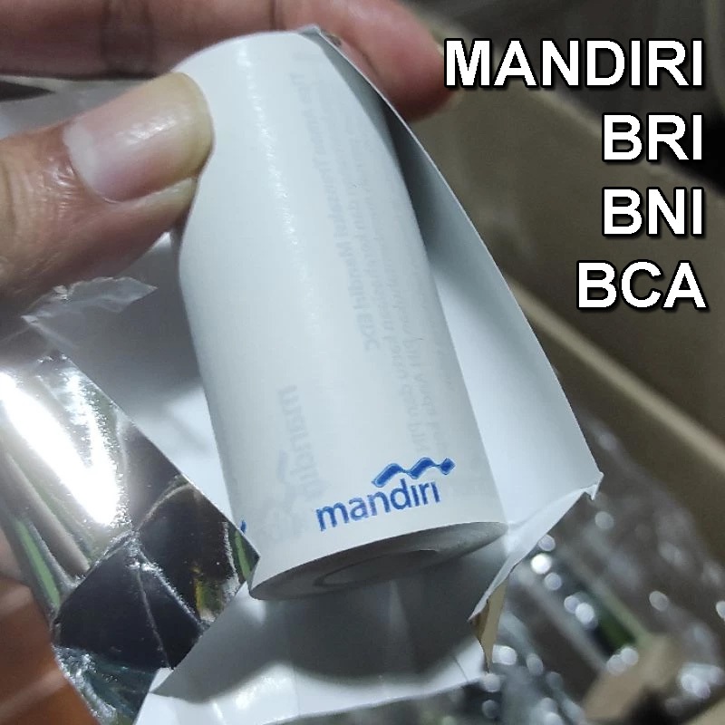 

Kertas Thermal 57x30 / 10 Roll Struk Logo BCA,BRI,MANDIRI,BNI