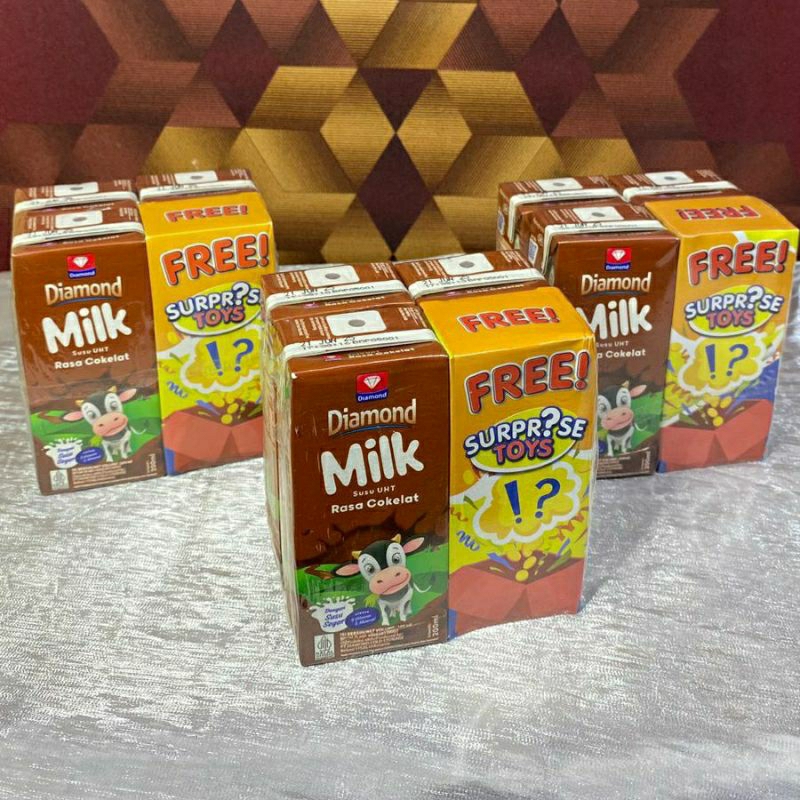 

Susu Diamond UHT Coklat 200 ml Surprise Toy [ 1 dus isi 24 pcs ]