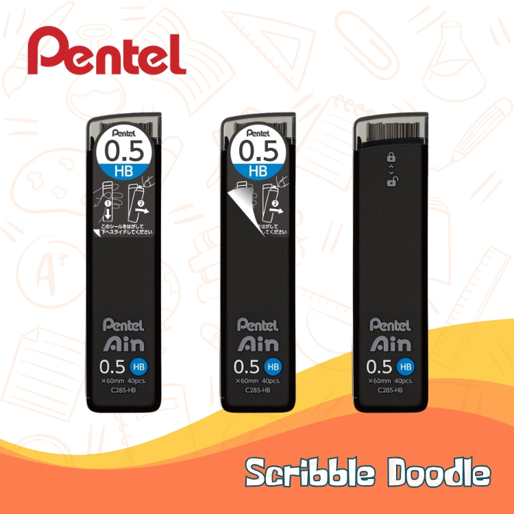 

qwe PENTEL Ain Mechanical Pencil Lead Refill/ Isi Pensil Mekanik
