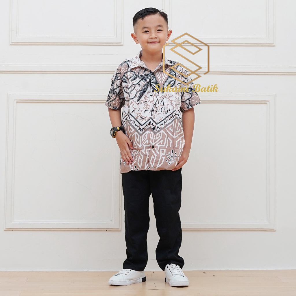 baju anak laki-laki - kemeja batik anak lengan pendek - sukaini batik