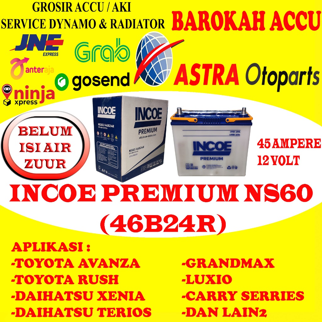 AKI INCOE PREMIUM NS60 / 46B24R , 45 AH ASTRA OTOPARTS