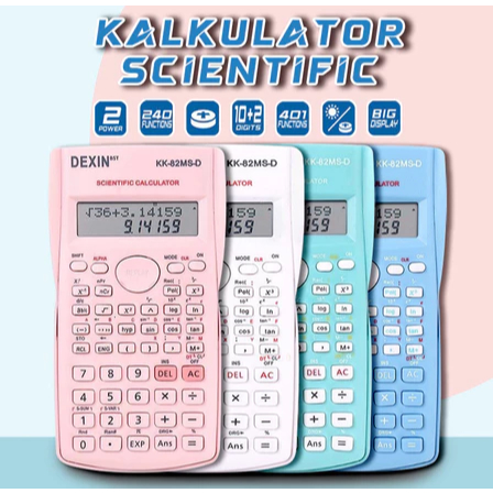 

Calculator Scientific 12 Digit / Kalkulator DEXIN 24 Fungsi 4 Warni Candy Color