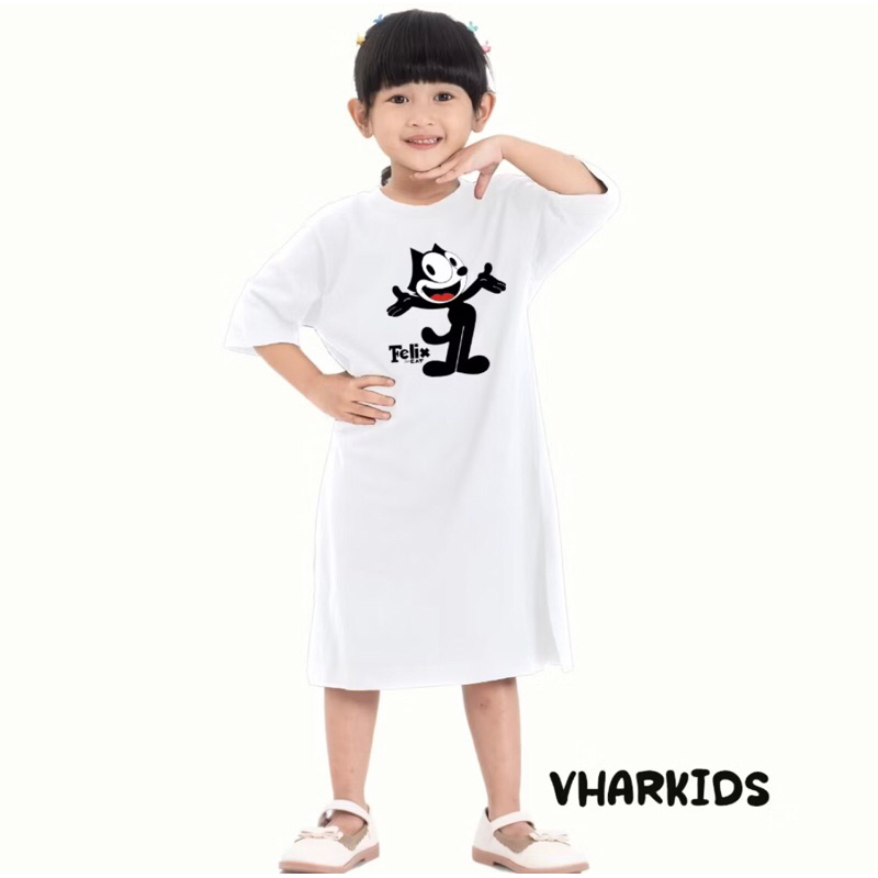 vharkids | kaos anak | dress anak lucu | tunik anak kekinian | bahan katun | kaos polos | gambar kar