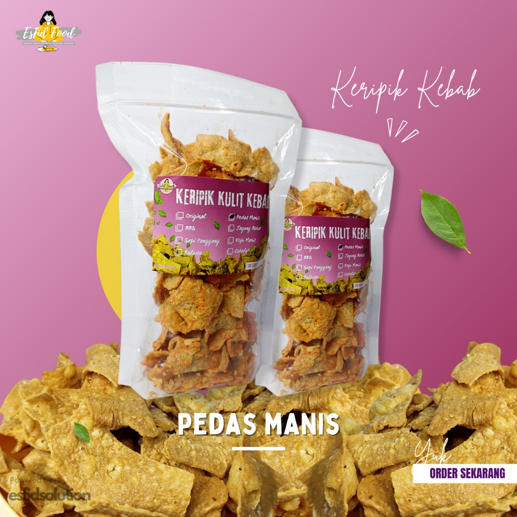 

Keripik Kebab Pedas Manis | Cemilan Kribab | Snack