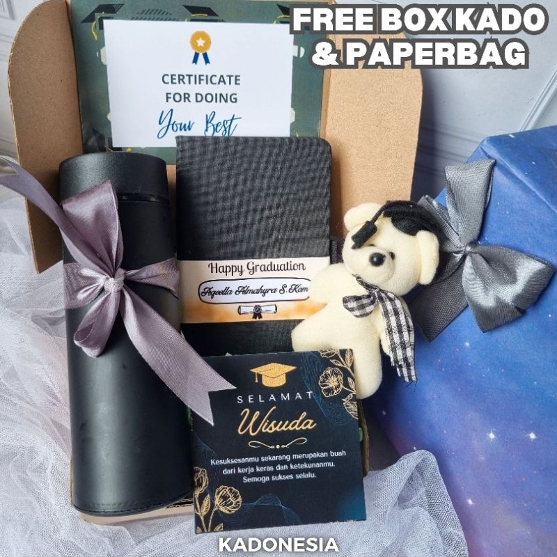 Hampers Wisuda Notebook / Hadiah Wisuda Buku Agenda Custom / Graduation Gift ( BEST )