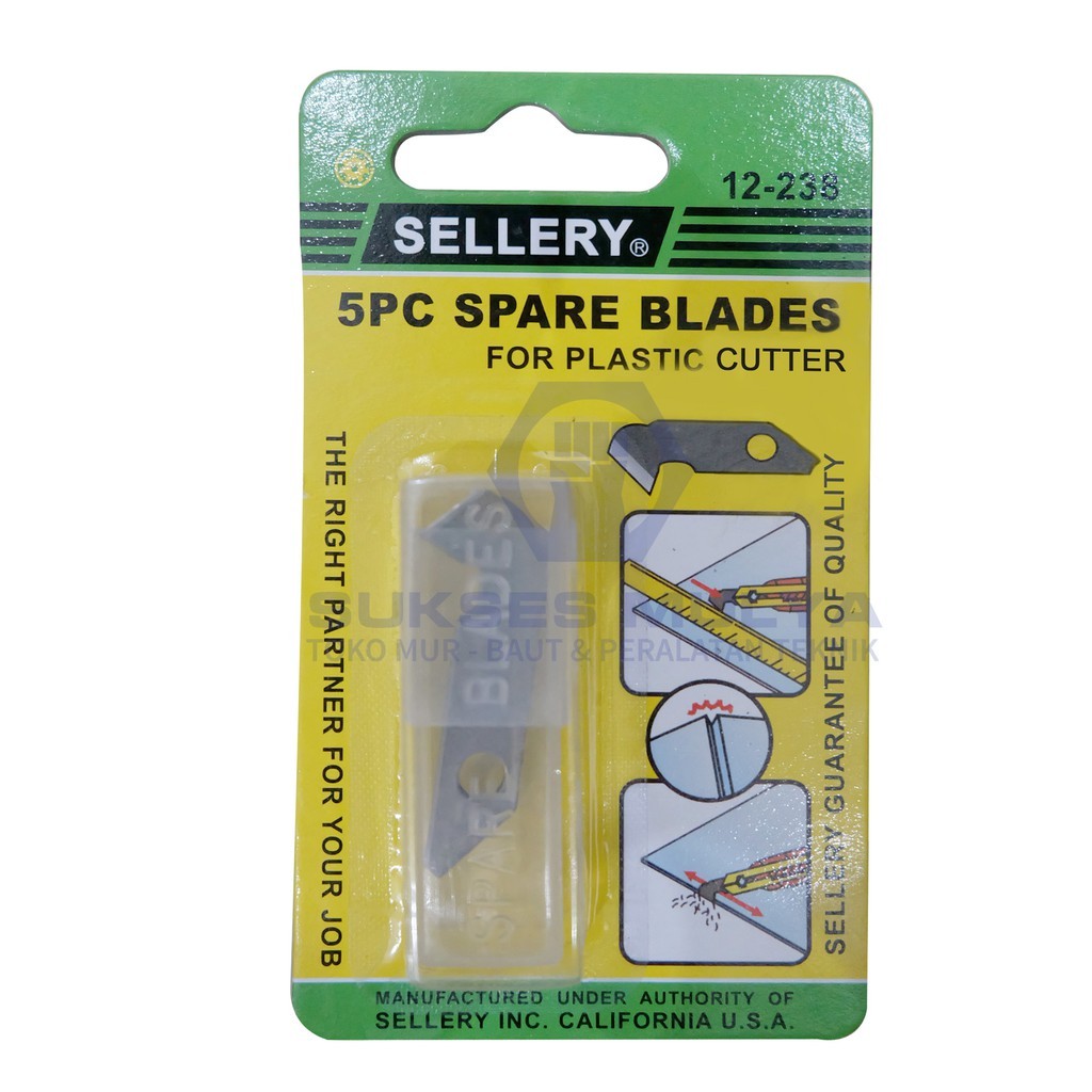 

Isi Ulang Pisau Cutter Arylic SELLERY 12-238 SPARE BLADES Refill