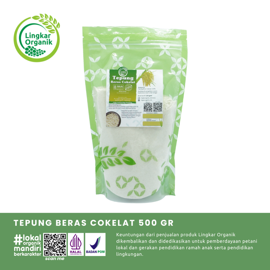 

Lingkar Organik Tepung Beras Cokelat Organik 500gr - Tanpa Gluten