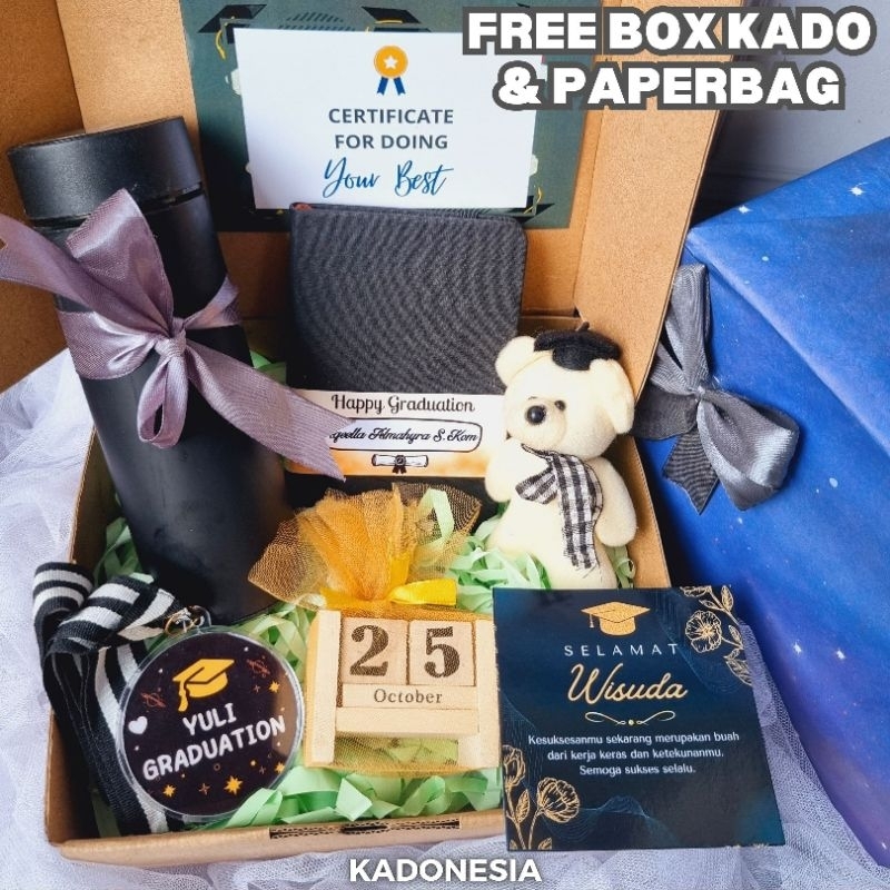 

Kado Wisuda Notebook Graduation Giftset / Hadiah Wisuda Buku Agenda Custom ( BESTEVER )