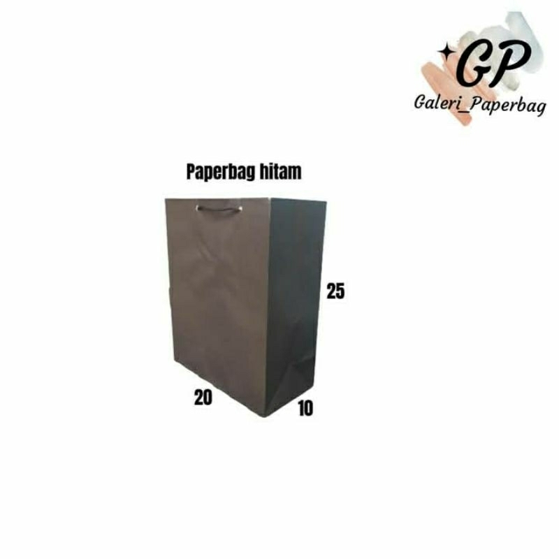 

PAPERBAG POLOS PAPERBAG HITAM 20X25 TAS KERTAS CRAFT SAMSONS