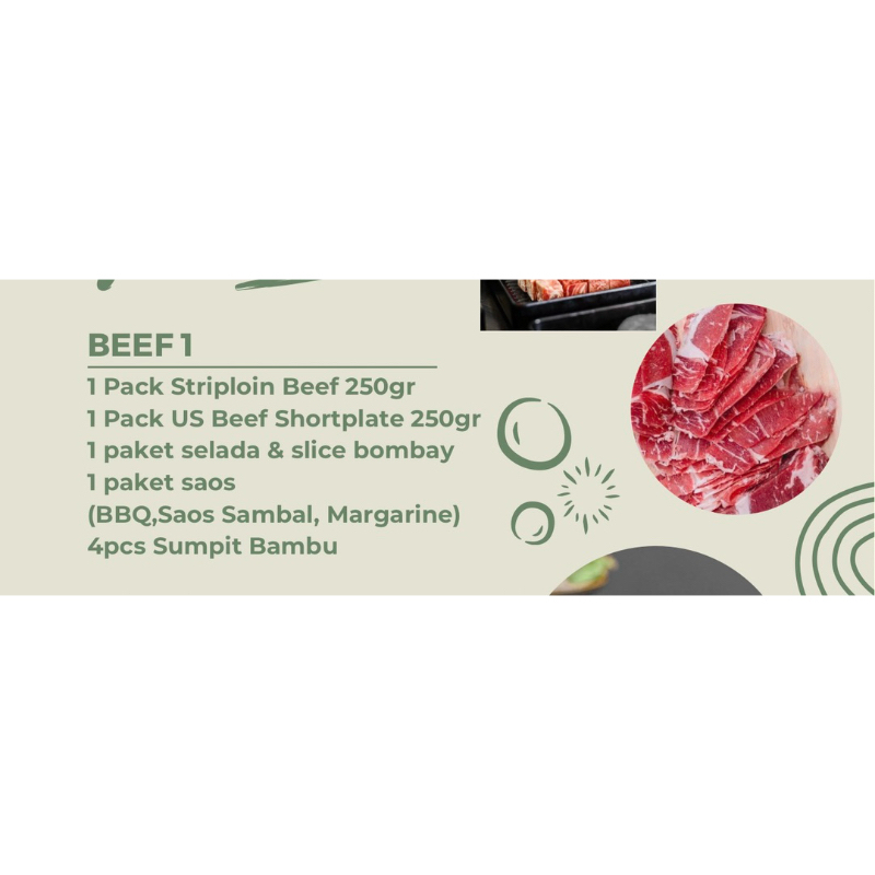 

PAKET BAHAN GRILL BEEF | STRIPLOIN DAN SHORTPLATE | MURAH | PAKET GRILL BALI