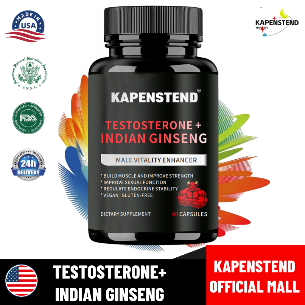 KAPENSTEND   Horny Goat Weed, Tongkat Ali, Ginseng India Testosteron Horny Goat Weed, Suplemen Daya 