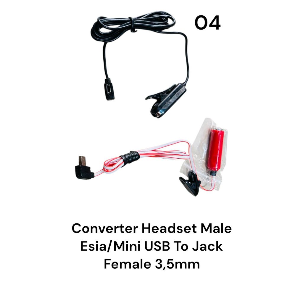 TERMURAH Kabel Konverter Audio - Konverter Headset + MIC MINI USB TO AUX JACK 3.5MM FOR ESIA NEXIAN 