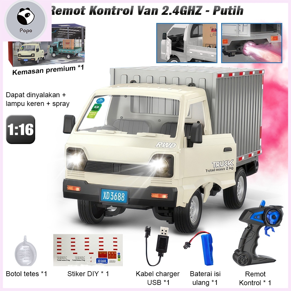 Mobil Remote Control RC Pick UP Mobil Mobilan 1:16 RC Carry Pick UP 2WD 2.4Ghz Mainan Anak