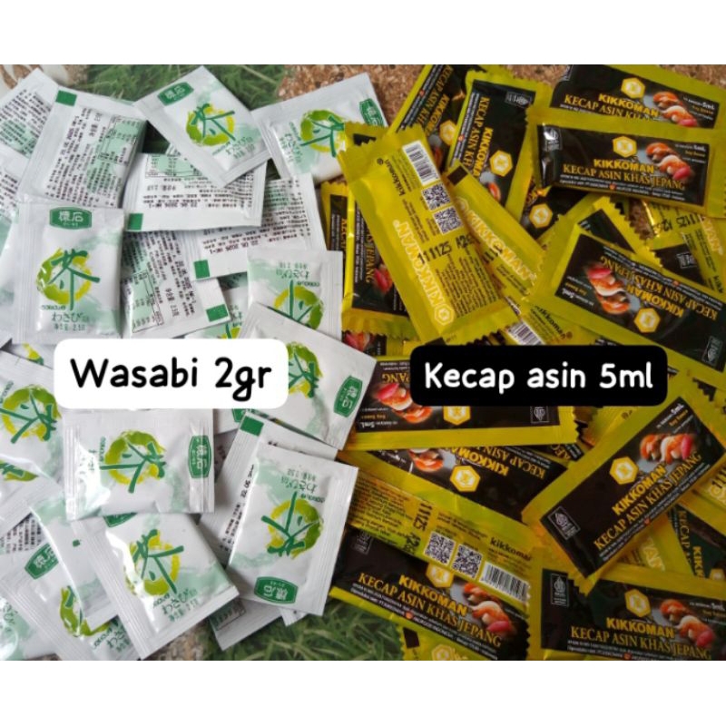 

Wasabi 2gr soy sauce 5ml bahan pelengkap sushi terlaris