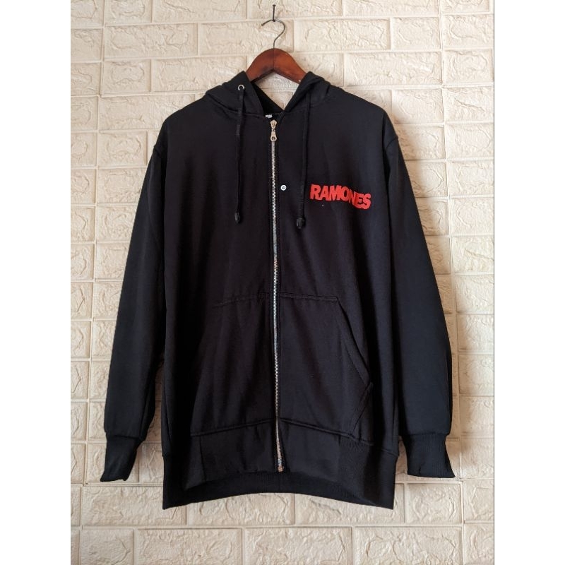 SWEATER HOODIE ZIPPER BAND RAMONES