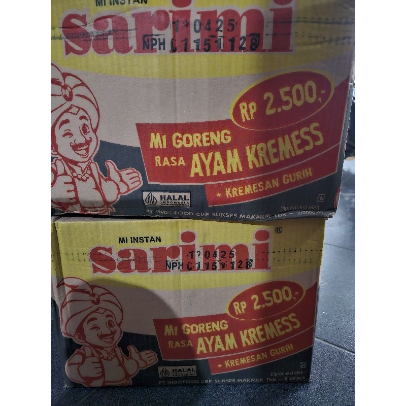 

SARIMI MIE GORENG AYAM KREMESS 1 DUS 40 PCS