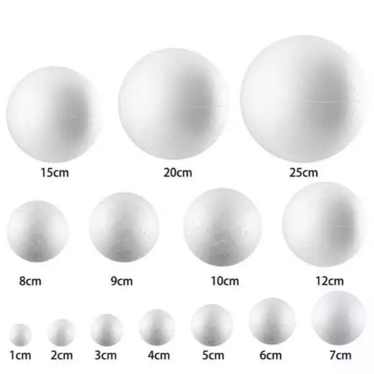 

Bola styrofoam Diameter 10-15cm bola gabus sterofom