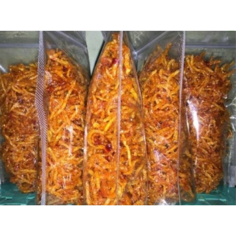 

Keripik stik talas pedas gurih