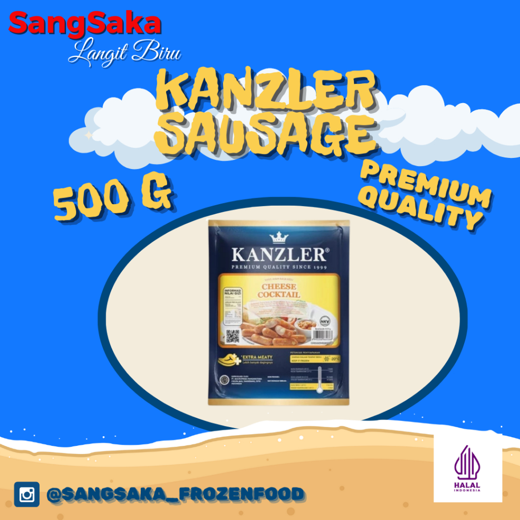 

SOSIS KANZLER CHESEE COCKTAIL BERAT ISI 500 GRAM
