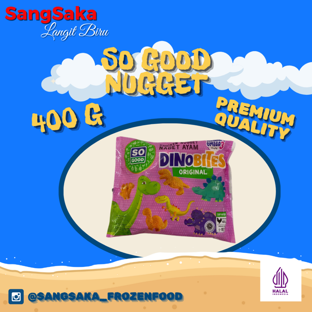 

CHICKEN NUGGET SOGOOD DINOBITE BERAT 400 GRAM