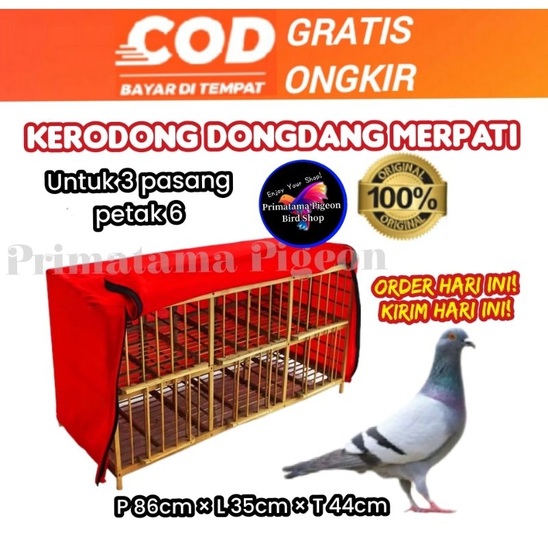 Krodong Sangkar Kandang Burung Merpati 3 Pasang Petak 6