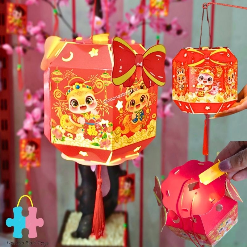DIY Lampion Imlek Chinese New Year Lantern Prakarya Lampion Anak