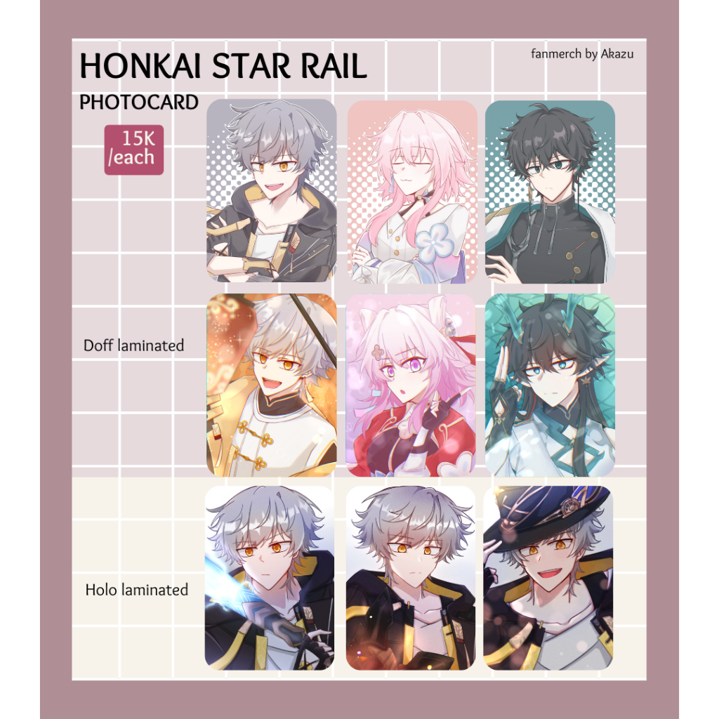 Honkai Star Rail Photocard Caelus March DanHeng  [HSR fanmerch by Akazu]