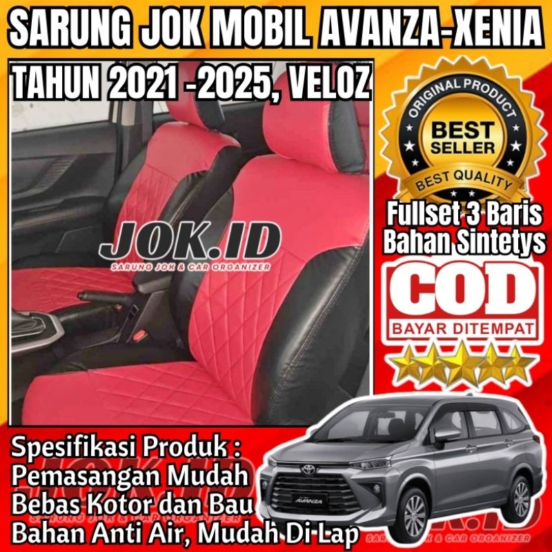 Fullset Sarung Jok Mobil AVANZA / XENIA / VELOZ 2022-2024