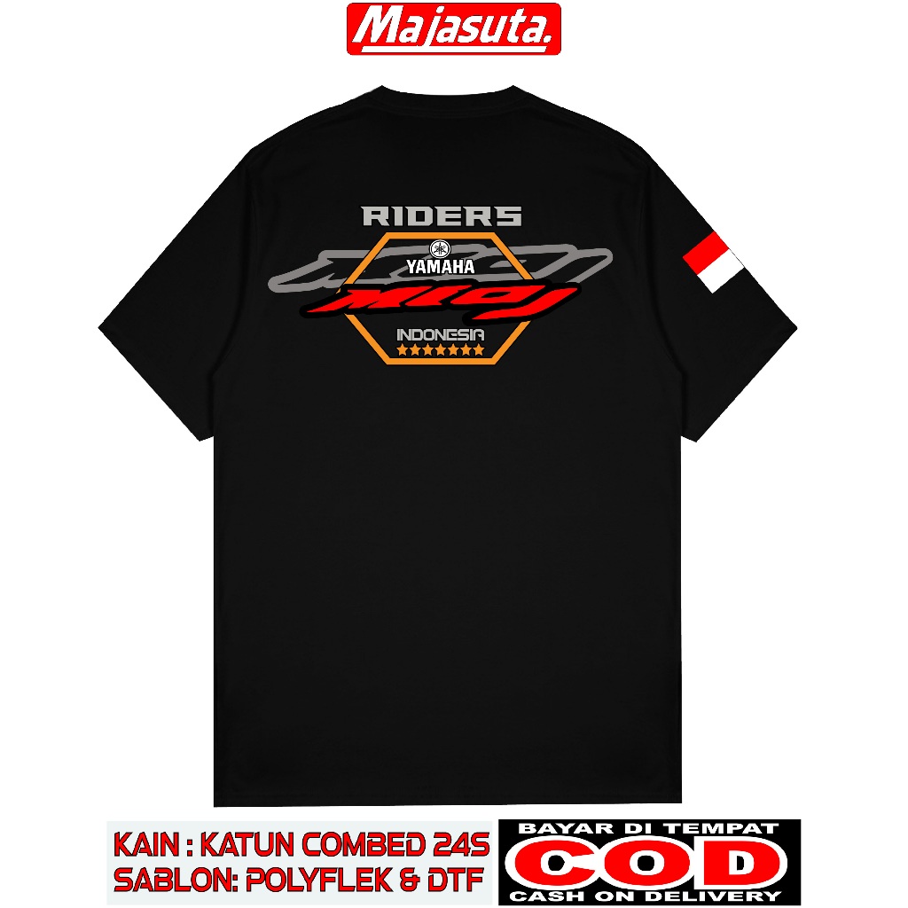 KAOS YAMAHA MIO J M2 RIDERS KATUN COMBED 24S TEBAL//BISA COD//KAOS KOMUNITAS//KAOS CLUB//KAOS MOTOR/