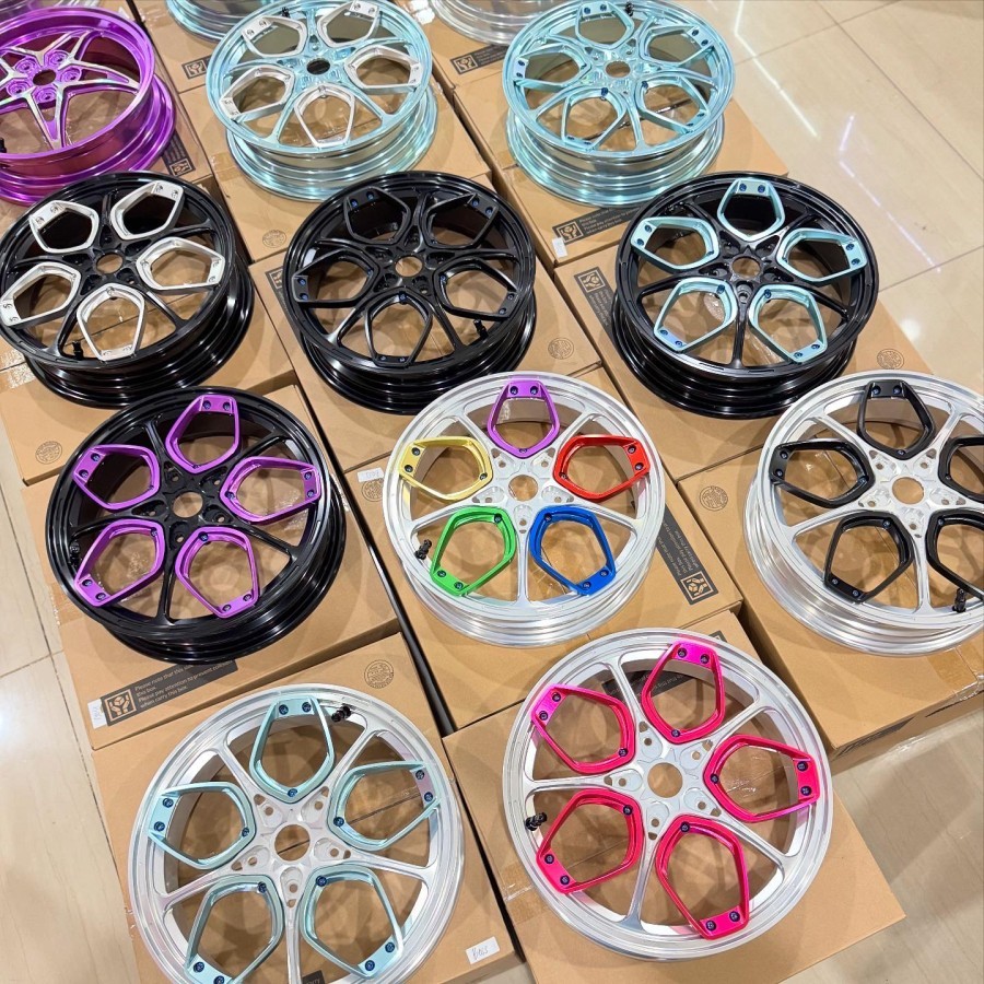 Velg MK Factory Rainbow Silver Front & Rear Vespa Sprint Primavera