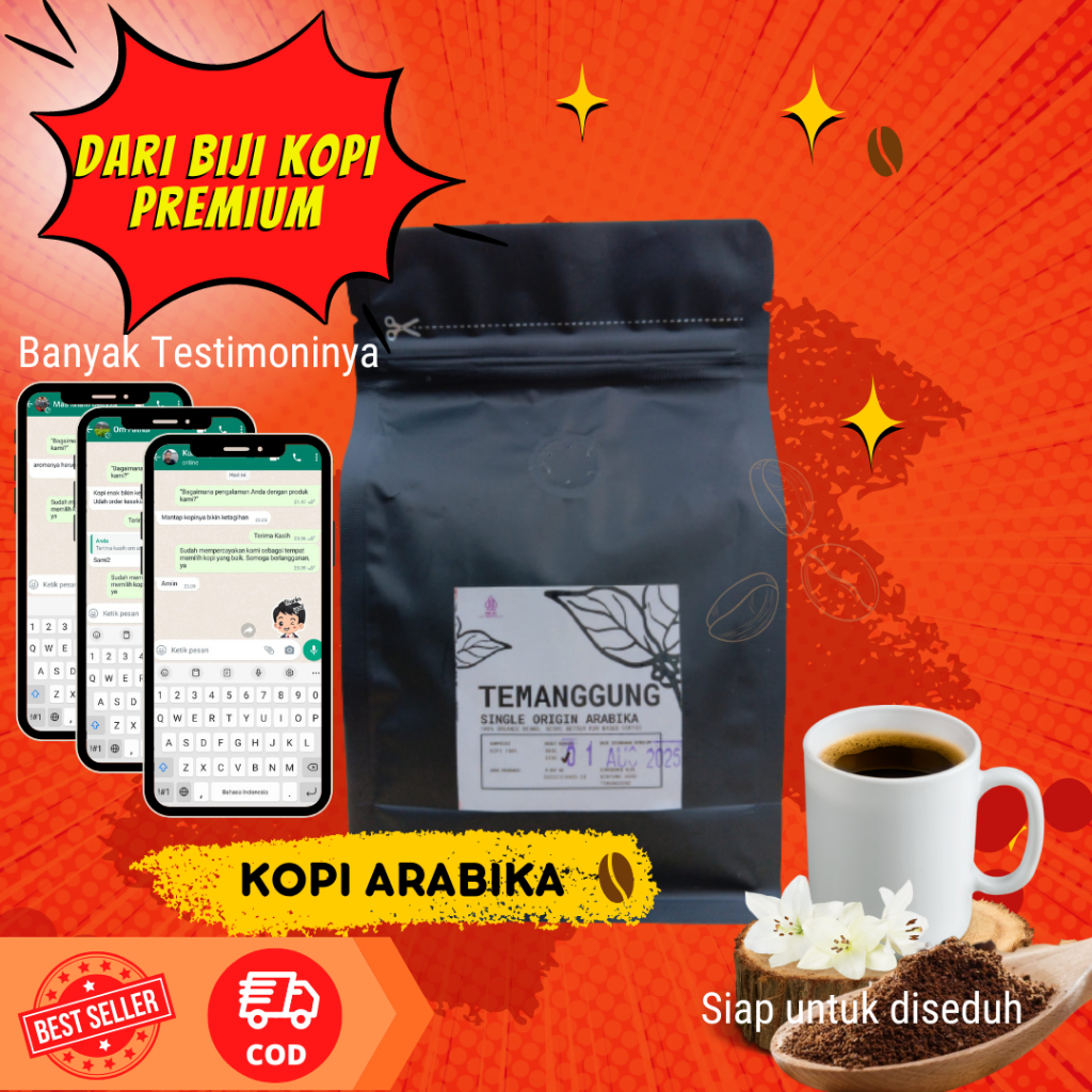 

Arabika Fullwash Temanggung Bubuk Premium Fresh Roasted 250 gram