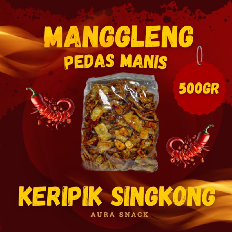 

Keripik Singkong Pedas Manis / Manggleng Singkong 500gr