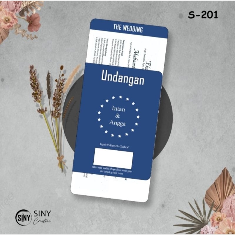 SURAT UNDANGAN PERNIKAHAN GAYA PASPORT SIMPLE DAN ELEGAN