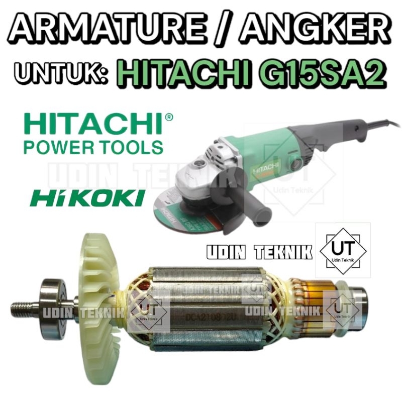 ARMATURE HITACHI G15SA2 ANGKER GERINDA TANGAN HITACHI G 15 SA 2