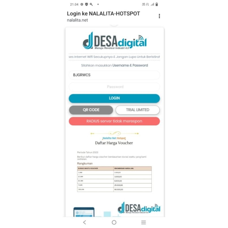 Login Page Responsif