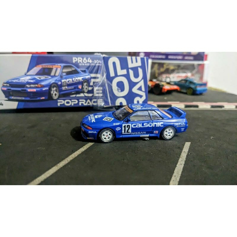 Diecast PopRace Pop Race Nissan Skyline GTR R32 JTC 1990 Calsonic
