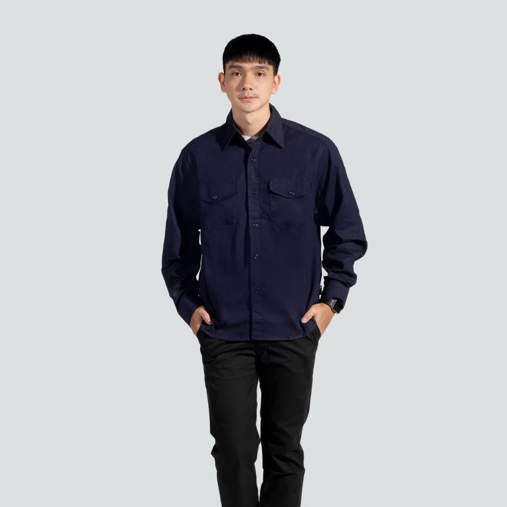 Mcvois Kemeja Baby Canvas Navy