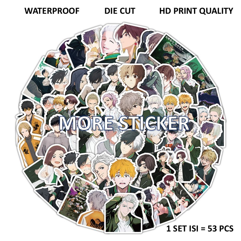 

ISI 63 PCS STICKER PACK MOTIF ANIME WIND BREAKER WINDBREAKER PVC VINYL WATERPROOF UKURAN 4-5CM HP LAPTOP KOPER HELM MOTOR