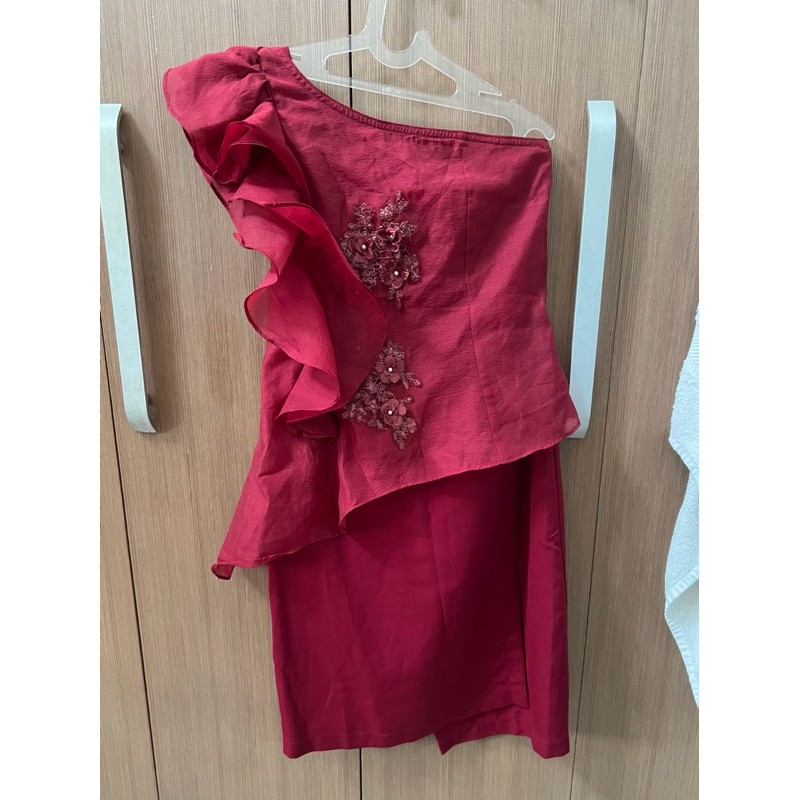 One Shoulder Dress MOSCATO / Cheongsam Original Preloved