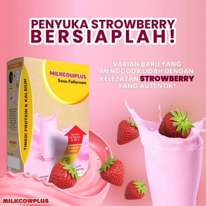 

MILKCOW PLUS STROWBERY SUSU GEMUK DAN TINGGI BADAN 500GR