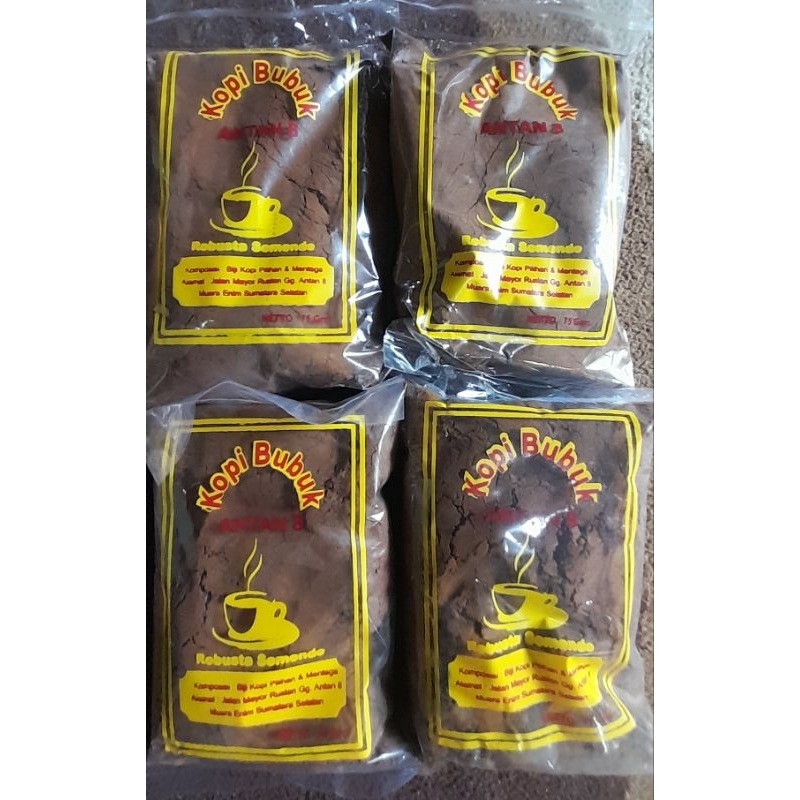 

KOPI BUBUK ORIGINAL SEMENDO KOPI RUBUSTA ASALAN Rp 20.000 berat 2ons