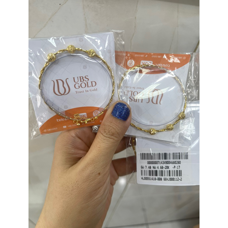 Gelang emas asli kadar 875 model pro italy