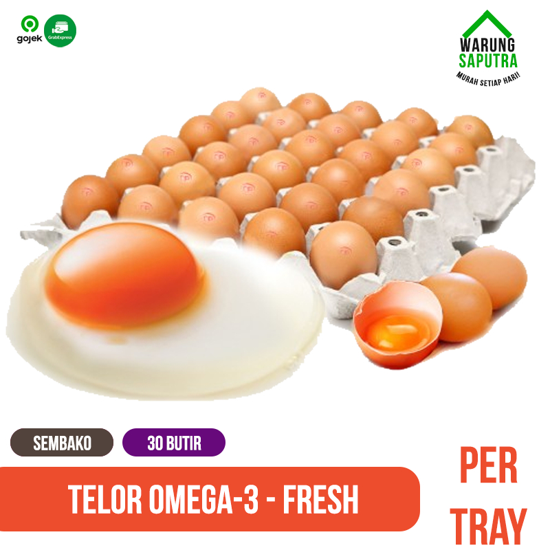 

Telur / Telor Ayam Omega Asli per tray 30 butir