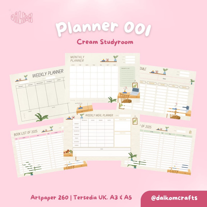 

A3 A5 Weekly Planner Monthly Planner Jadwal Pelajaran Habit Tracker Booklist Kalender 2025 Free Custom
