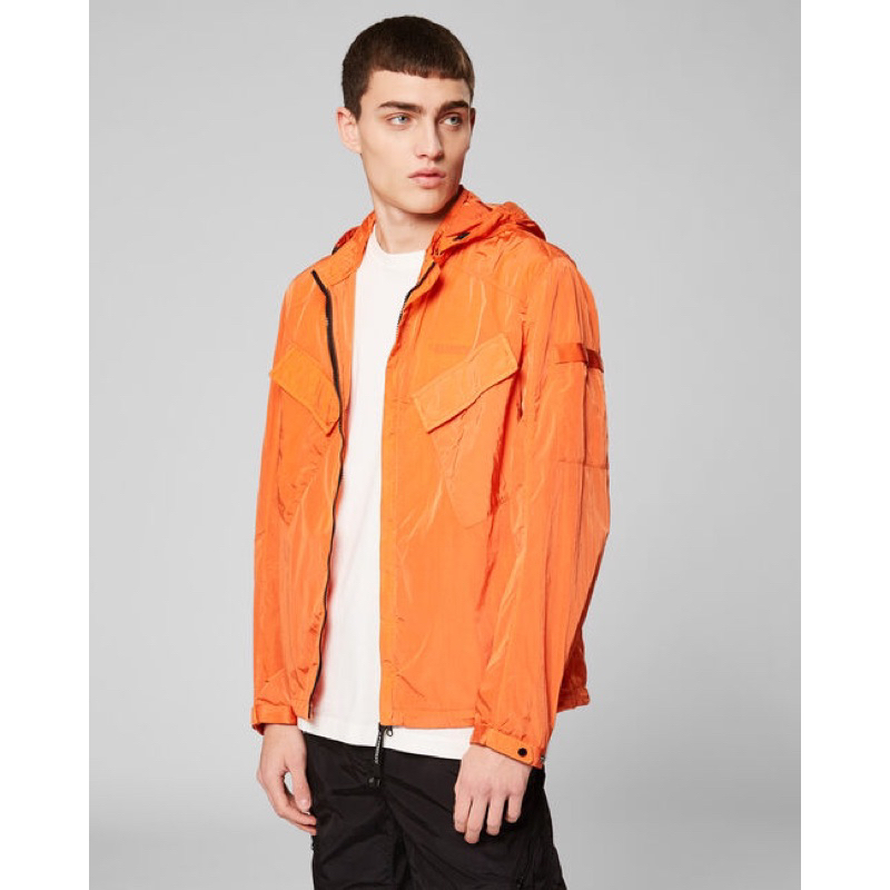 CP Company Chrome Hooded Overshirt Nylon Orange